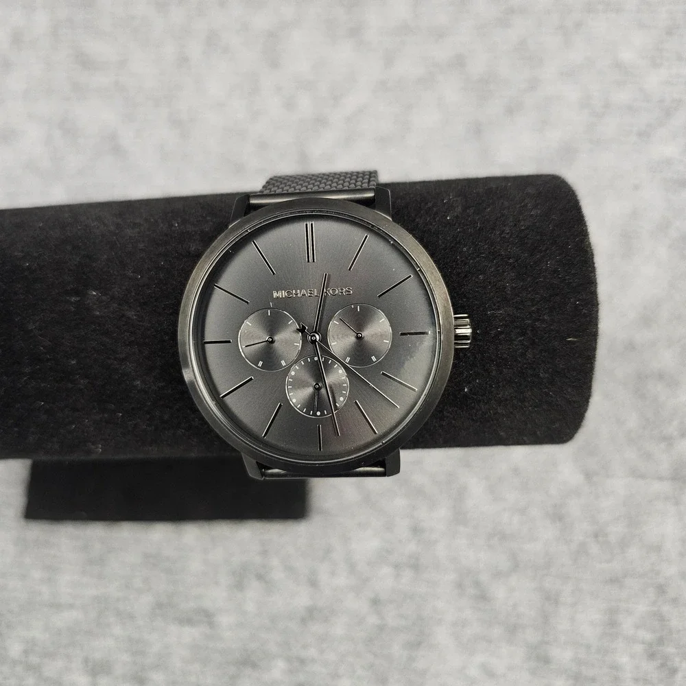 Michael Kors Mens Blake Watch Chronograph‎ Mesh Strap Black MK8778 New $250 OS